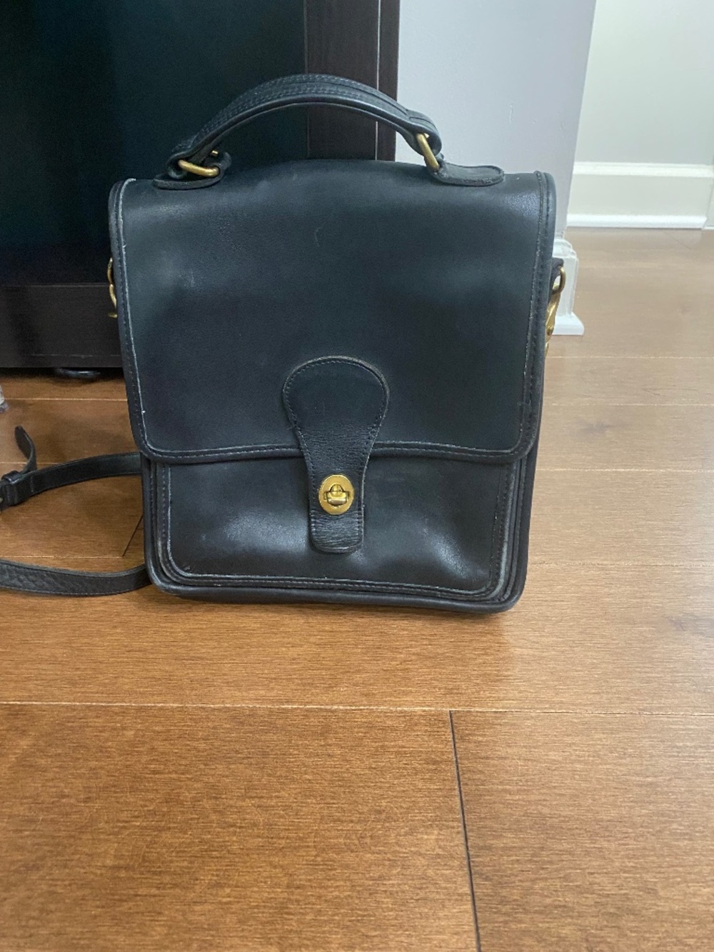 Coach leather station bag